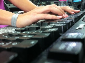 hands on keyboard